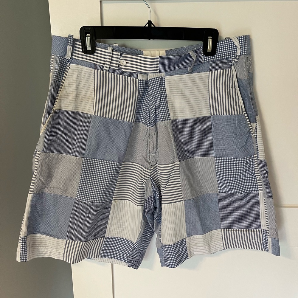 Peter Millar shorts, size 35. Patchwork design, 100% cotton.